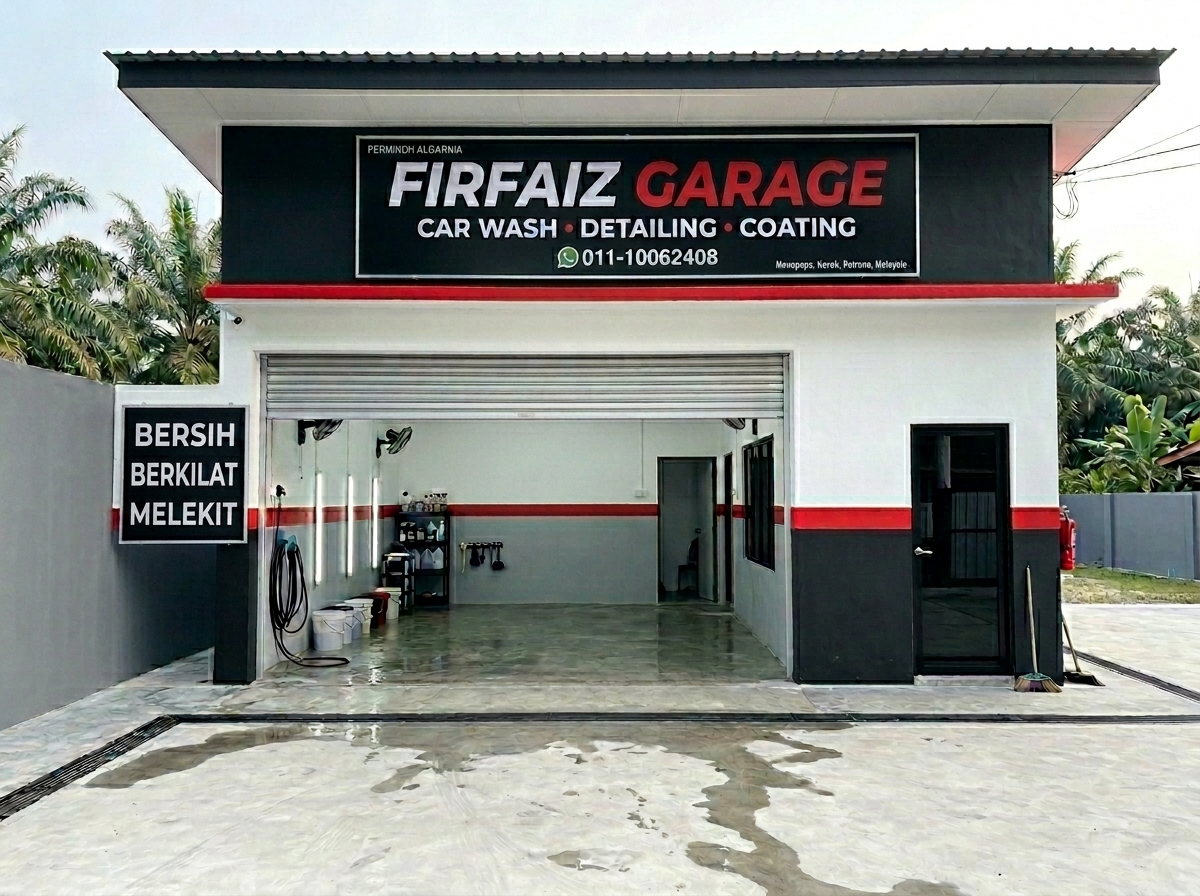 Gambar depan kedai Firfaiz Garage