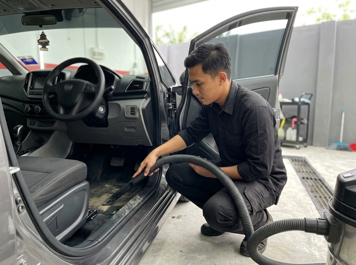Vacuum dalaman kereta